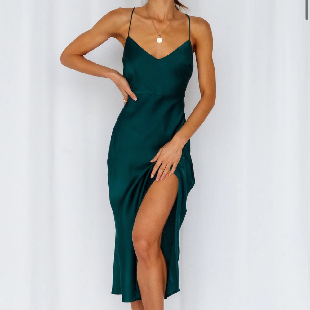 Satin midi dress